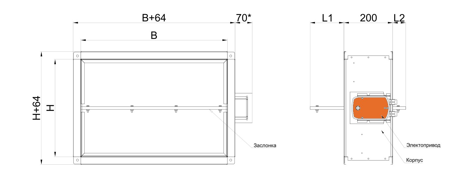 Чертёж клапана